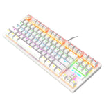 ZIYOULANG K2 87 Tasti Ufficio Laptop Punk Incandescente Tastiera Meccanica Cablata, Lunghezza Cavo: 1,5 m, K2 Black, K2 White, K2 Pink, K2 Blue