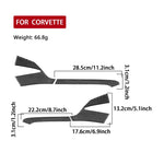 Per Chevrolet Corvette C8, set da 4 adesivi antigraffio per specchietto retrovisore con guida a destra (4 pezzi/set)., Right-Hand Drive