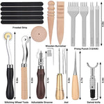 59 in 1 Set di strumenti fai-da-te in pelle fatti a mano Set di strumenti per cucito artigianale, stile:, A5 Pads, Rotating Knives