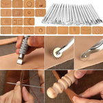 59 in 1 Set di strumenti fai-da-te in pelle fatti a mano Set di strumenti per cucito artigianale, stile:, A5 Pads, Rotating Knives