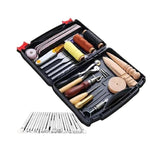 59 in 1 Set di strumenti fai-da-te in pelle fatti a mano Set di strumenti per cucito artigianale, stile:, A5 Pads, Rotating Knives