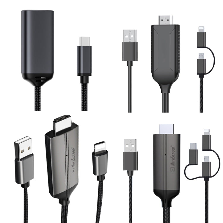 Cavo dongle HDMI 1080P micro USB e USB-C 2 metri