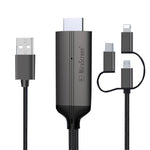 Cavo dongle HDMI 1080P micro USB e USB-C 2 metri