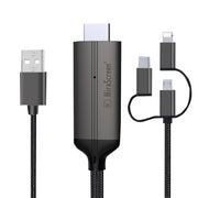 Cavo dongle HDTV 1080P, plug and play HDMI con schermo plug and play, R10, LD32 8 Pin+Micro USB to HDMI, LD36 8 Pin to HDMI, LD36 8 Pin + Micro USB + Type-C / USB-C to HDMI