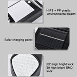 Lampada solare da giardino con sensore di movimento 59 LED