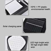 Lampada solare da giardino con sensore umano 59 LED