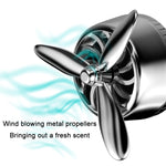 Ventilatore girevole per aromaterapia con profumo di presa d'aria per auto, Black Without Light, Silver Without Light, Red Without Light