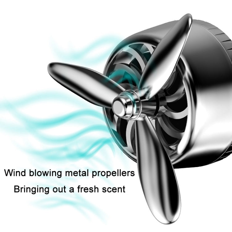 Ventilatore girevole per aromaterapia con profumo di presa d'aria per auto, Black Without Light, Silver Without Light, Red Without Light