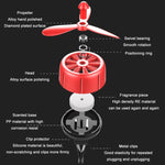 Ventilatore girevole per aromaterapia con profumo di presa d'aria per auto, Black Without Light, Silver Without Light, Red Without Light