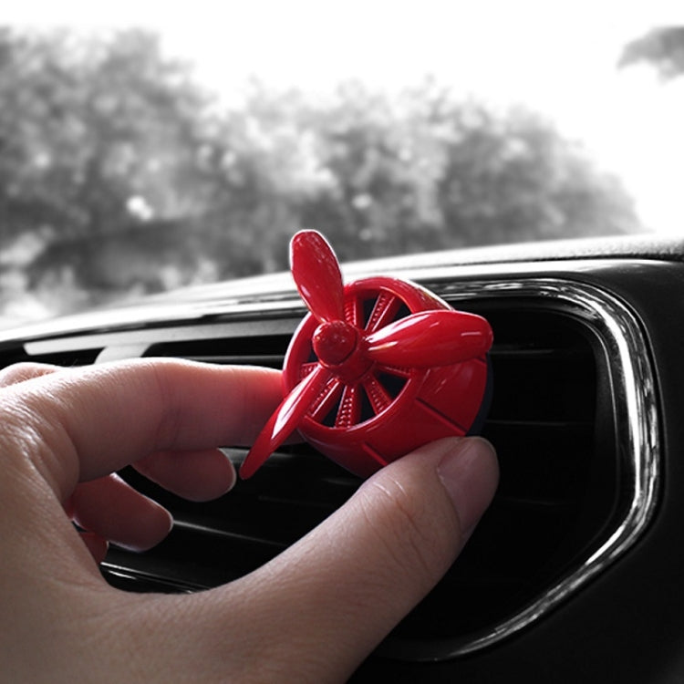 Ventilatore girevole per aromaterapia con profumo di presa d'aria per auto, Black Without Light, Silver Without Light, Red Without Light