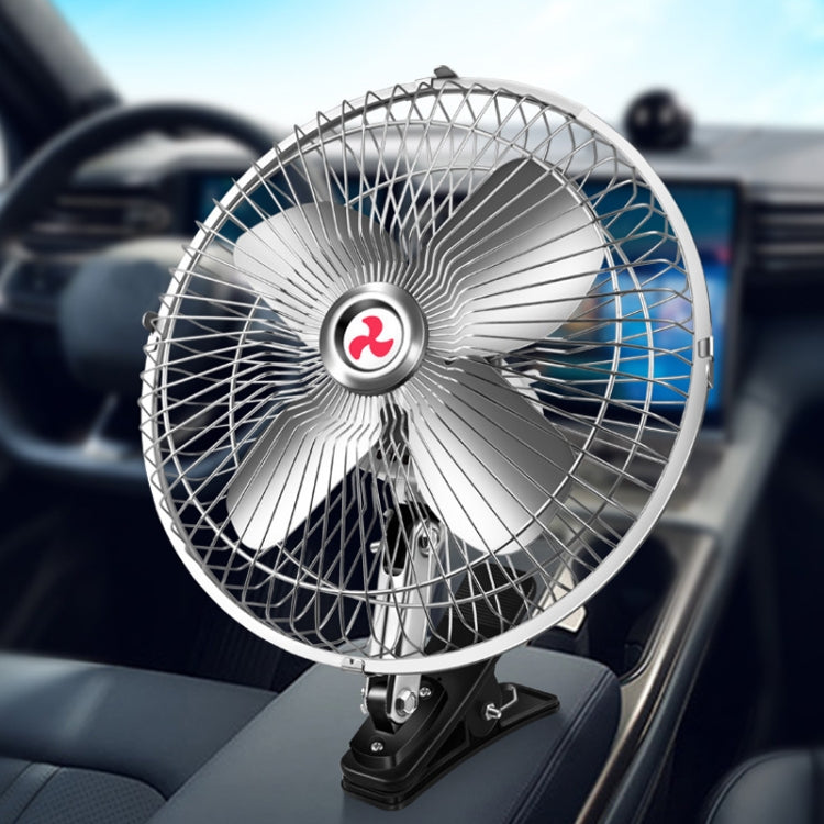 Potente clip di fissaggio per auto che raffredda il ventilatore elettrico ad alta energia eolica, specifica:, 10 inch Metal 12V, 10 inch Metal 24V, 8 inch Black 12V, 8 inch Black 24V, 8 inch Metal 12V, 8 inch Metal 24V, 10 inch Black 12V               ...