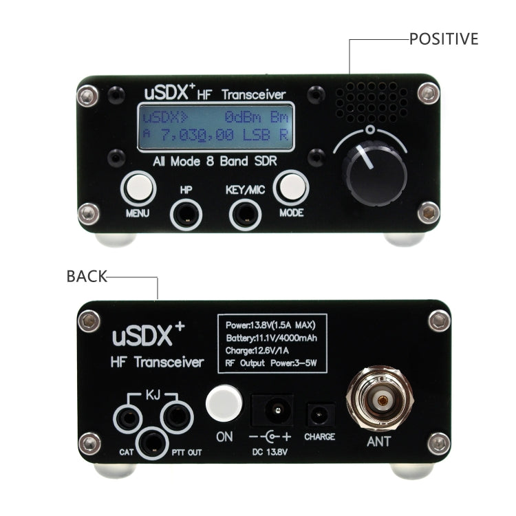 Ricetrasmettitore QRP SDR 8 bande Usdx V2 Plus HF SSB