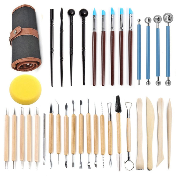 Strumenti per coltelli da intaglio in argilla per ceramica Set di strumenti per scolpire l'argilla, 36 PCS/Set