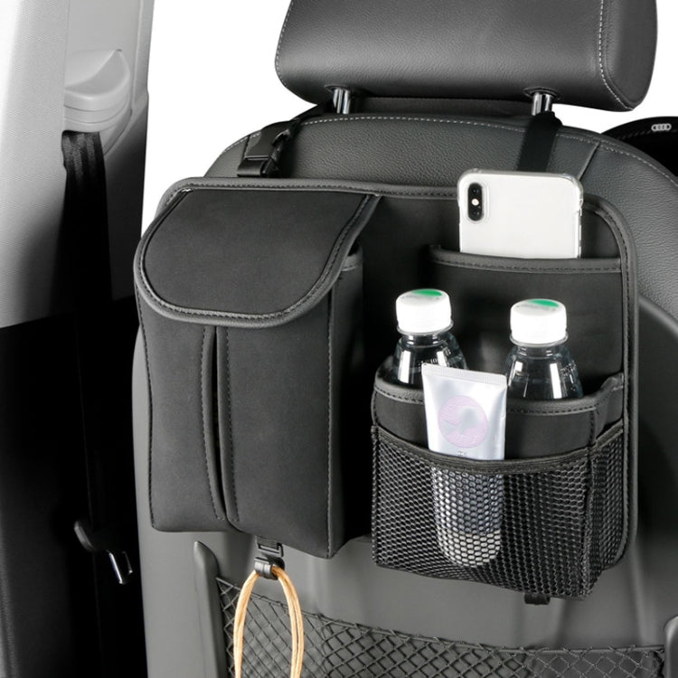 DE RAN FU Flip Fur Car Seat BackScatola per fazzoletti Borsa da appendere con gancio, 1122 Blue, 1122 Brown, 1122 Black, 1122 Grey