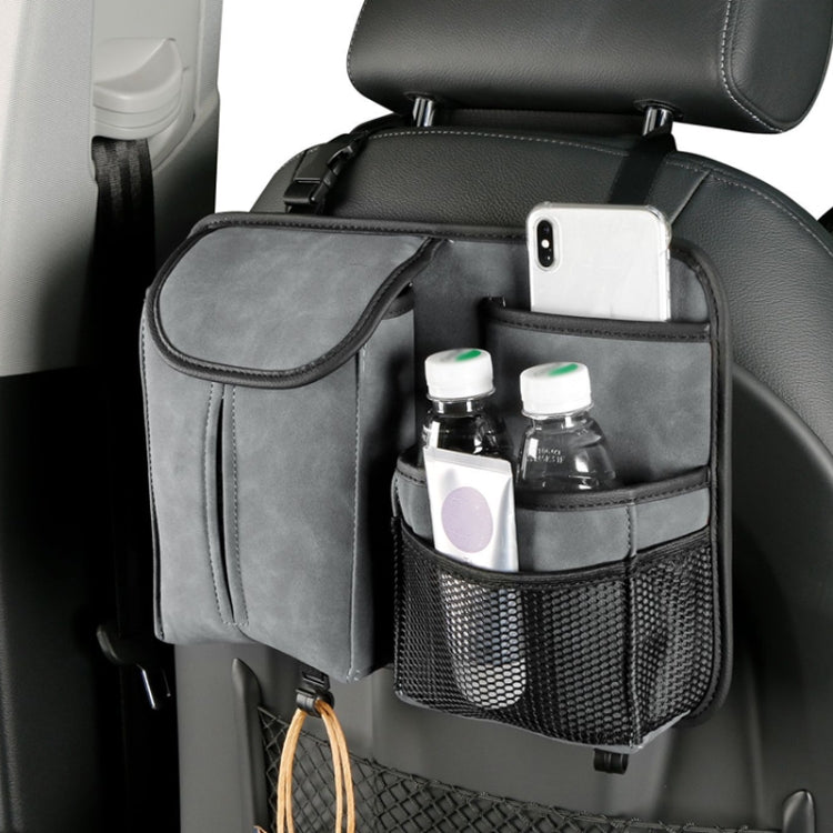DE RAN FU Flip Fur Car Seat BackScatola per fazzoletti Borsa da appendere con gancio, 1122 Blue, 1122 Brown, 1122 Black, 1122 Grey