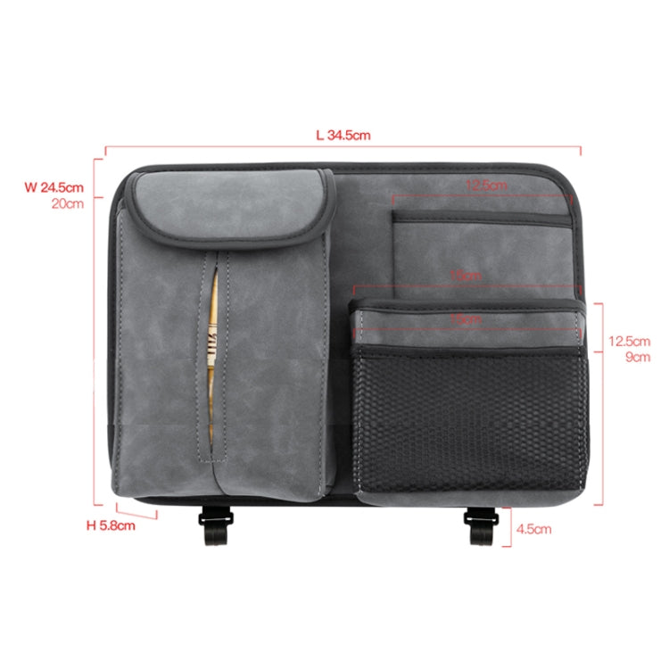 DE RAN FU Flip Fur Car Seat BackScatola per fazzoletti Borsa da appendere con gancio, 1122 Blue, 1122 Brown, 1122 Black, 1122 Grey