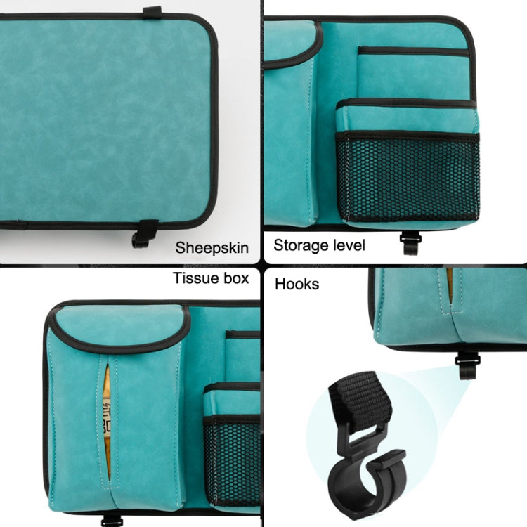 DE RAN FU Flip Fur Car Seat BackScatola per fazzoletti Borsa da appendere con gancio, 1122 Blue, 1122 Brown, 1122 Black, 1122 Grey