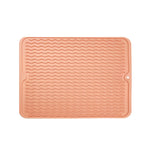 Tappetino termico ispessito in TPR Tappetino antiscivolo con motivo a onde, Khaki Pink, Khaki Gray, Khaki Blue