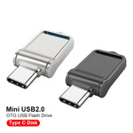 USB 2.0 + Type-C/USB-C ad alta velocità Mini computer e telefono U disco rotante a doppio scopo, 16GB, 32GB, 64GB, 128GB