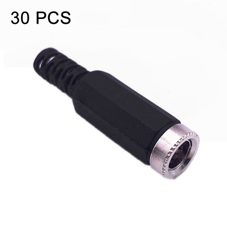 30 PCS Testa femmina DC con filo per saldatura assemblato, DC 2.1mm, DC 2.5mm