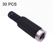 30 PCS Testa femmina DC con filo per saldatura assemblato, DC 2.1mm, DC 2.5mm