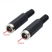 30 PCS Testa femmina DC con filo per saldatura assemblato, DC 2.1mm, DC 2.5mm