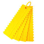 4 pezzi / set raschietto per crema in plastica PP spianatrice per torta al forno a doppio lato a dente di sega, 4 PCS / Set White, 4 PCS / Set Yellow, 4 PCS / Set Sky Blue, 4 PCS / Set Pink