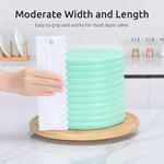4 pezzi / set raschietto per crema in plastica PP spianatrice per torta al forno a doppio lato a dente di sega, 4 PCS / Set White, 4 PCS / Set Yellow, 4 PCS / Set Sky Blue, 4 PCS / Set Pink