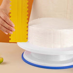 4 pezzi / set raschietto per crema in plastica PP spianatrice per torta al forno a doppio lato a dente di sega, 4 PCS / Set White, 4 PCS / Set Yellow, 4 PCS / Set Sky Blue, 4 PCS / Set Pink