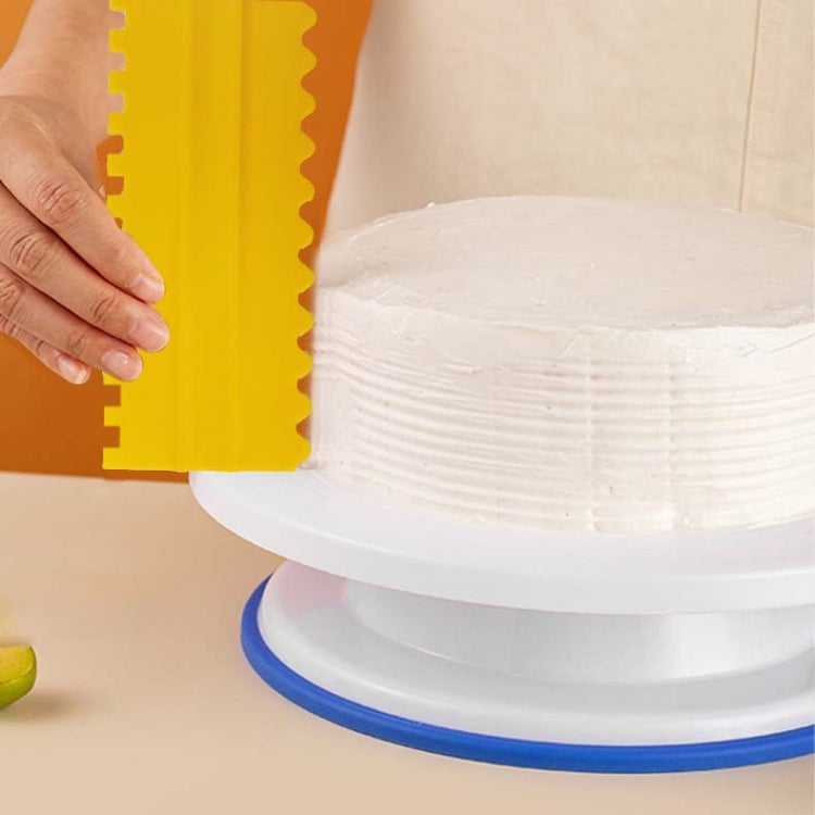 4 pezzi / set raschietto per crema in plastica PP spianatrice per torta al forno a doppio lato a dente di sega, 4 PCS / Set White, 4 PCS / Set Yellow, 4 PCS / Set Sky Blue, 4 PCS / Set Pink