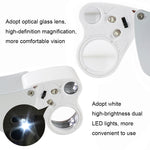 Lente d'ingrandimento doppia 30X-60X con luce LED
