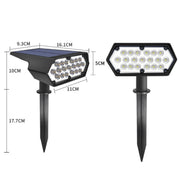 Faretto solare da giardino 19 LED con pannello policristallino