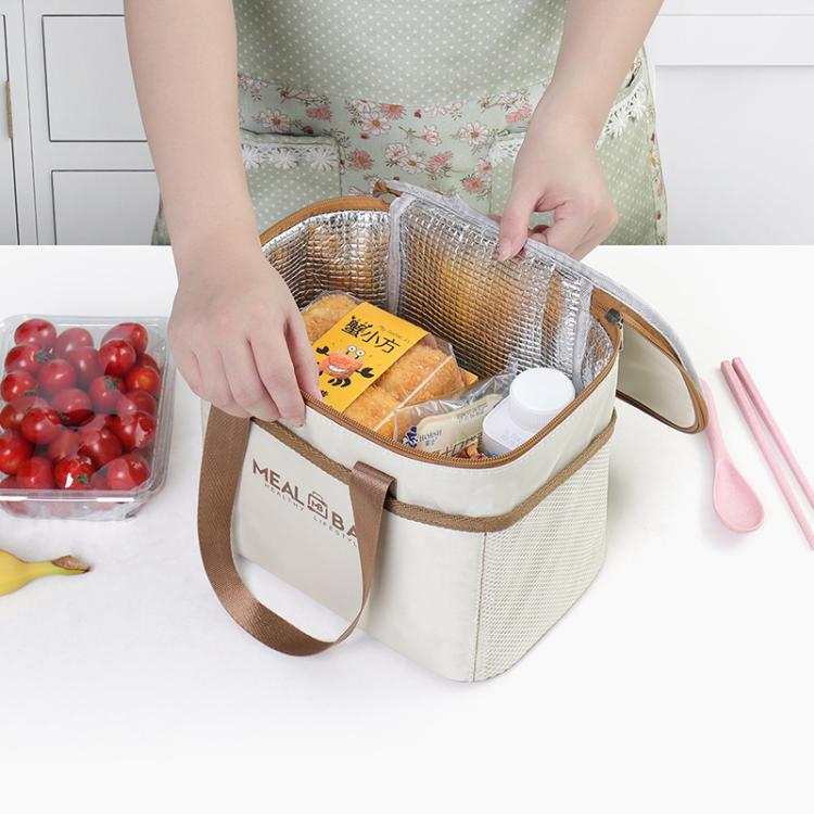 Borsa termica quadrata isolante per il pranzo con manici, ideale per la preparazione dei pasti., Small, Medium, Large