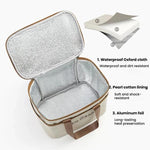 Borsa termica quadrata isolante per il pranzo con manici, ideale per la preparazione dei pasti., Small, Medium, Large