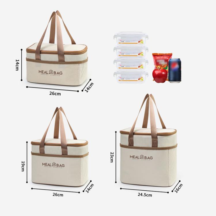 Borsa termica quadrata isolante per il pranzo con manici, ideale per la preparazione dei pasti., Small, Medium, Large