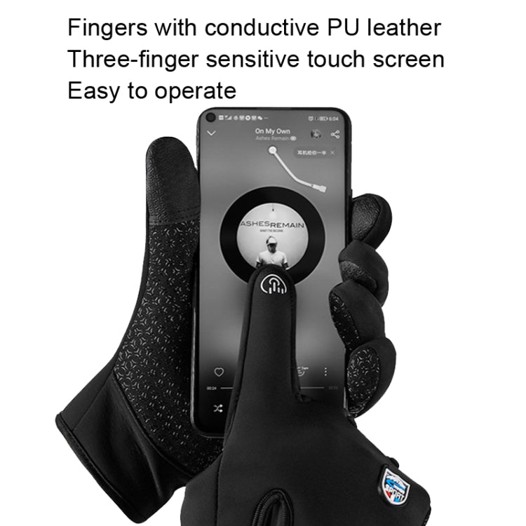 A045 Guanti da ciclismo Touch Screen Guanti sportivi impermeabili antivento per tenere al caldo, M, L, XL