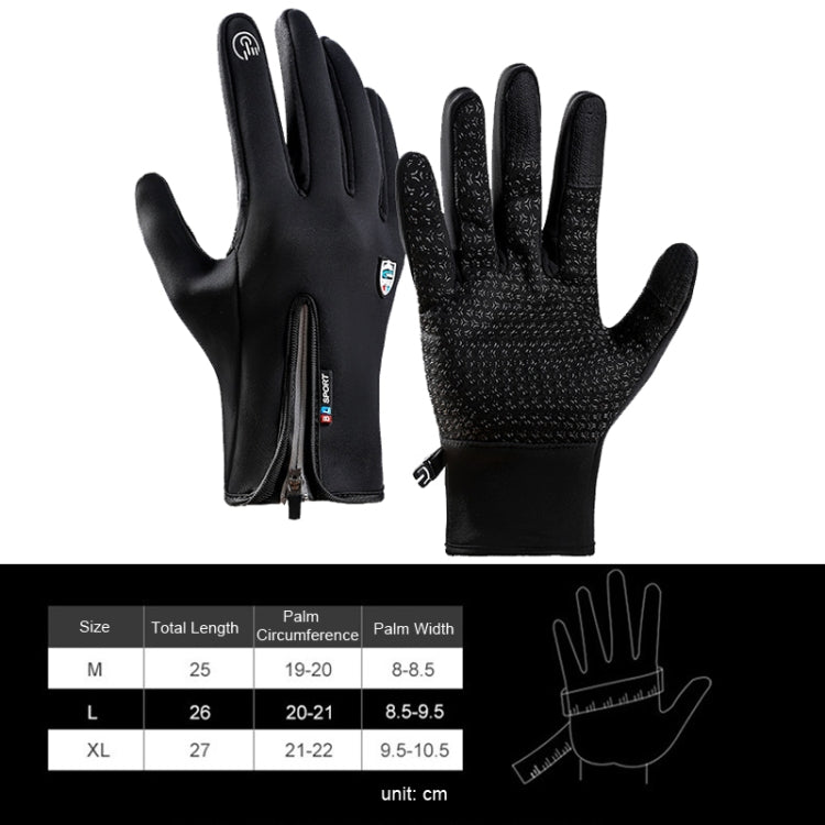 A045 Guanti da ciclismo Touch Screen Guanti sportivi impermeabili antivento per tenere al caldo, M, L, XL