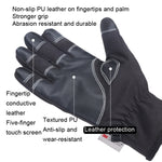 HUNTRANGE A023 Guanti touch screen in velluto per equitazione sportiva impermeabile all'aperto, M, L, XL