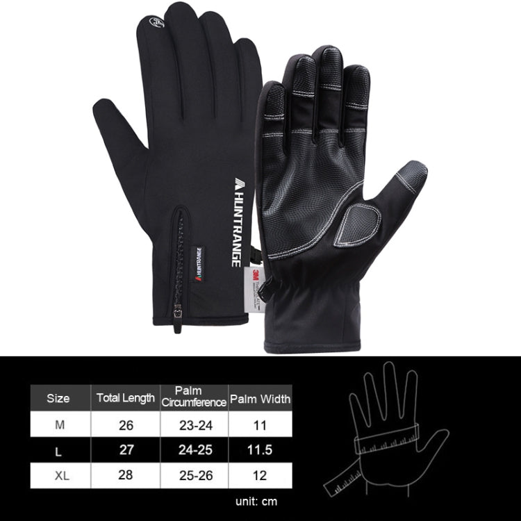 HUNTRANGE A023 Guanti touch screen in velluto per equitazione sportiva impermeabile all'aperto, M, L, XL