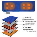 Imbottitura per sacco a pelo anti-freddo con riscaldamento a sette zone intelligente ricaricabile tramite USB invernale, 198x62cm Black Gray, 198x62cm Blue Orange