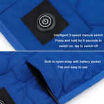 Imbottitura per sacco a pelo anti-freddo con riscaldamento a sette zone intelligente ricaricabile tramite USB invernale, 198x62cm Black Gray, 198x62cm Blue Orange