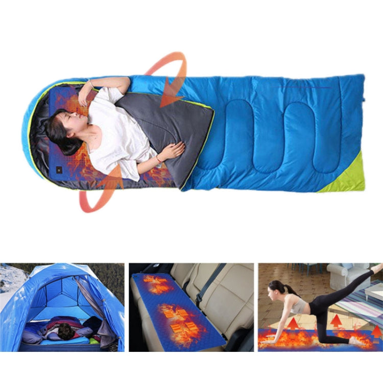 Imbottitura per sacco a pelo anti-freddo con riscaldamento a sette zone intelligente ricaricabile tramite USB invernale, 198x62cm Black Gray, 198x62cm Blue Orange