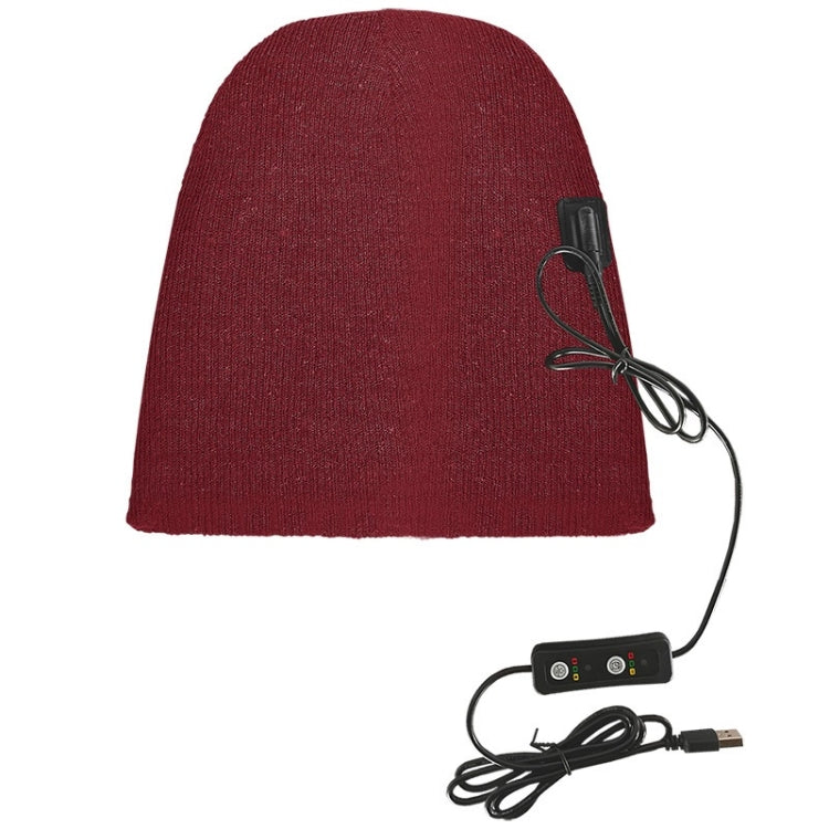 Cappello lavorato a maglia caldo e antivento per esterni con riscaldamento elettrico USB, 24x24cm