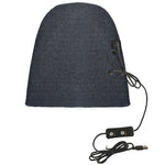 Cappello lavorato a maglia caldo e antivento per esterni con riscaldamento elettrico USB, 24x24cm