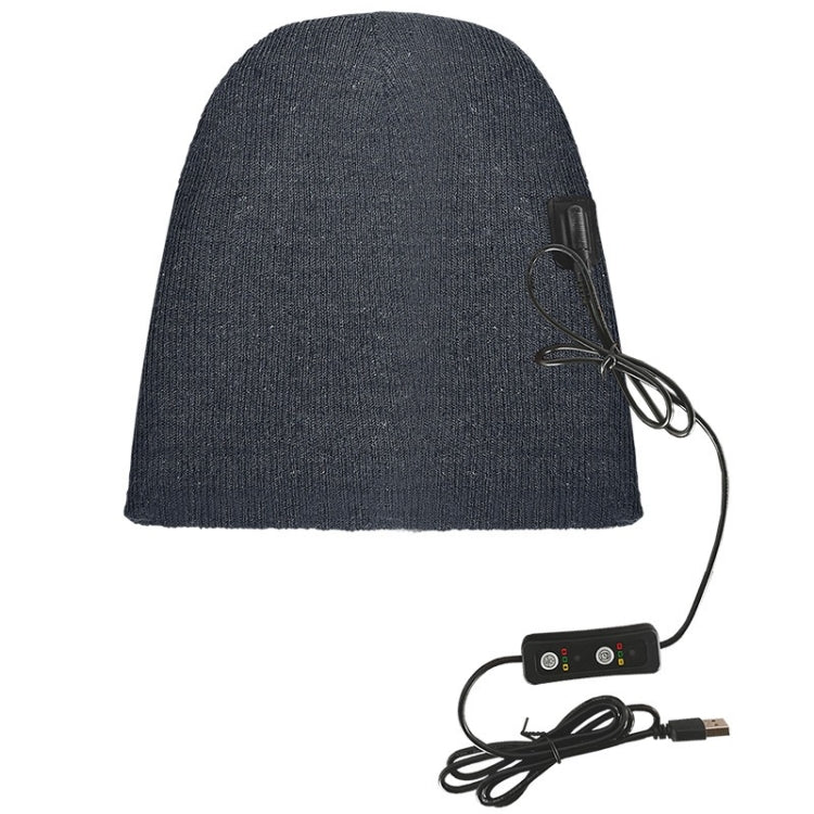Cappello lavorato a maglia caldo e antivento per esterni con riscaldamento elettrico USB, 24x24cm
