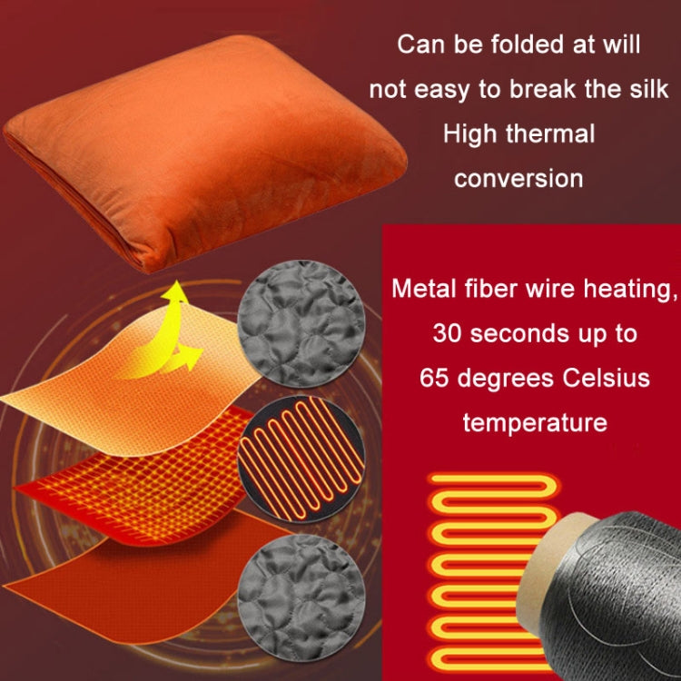 Coperta riscaldante elettrica per cuscino multifunzionale con riscaldamento intelligente USB portatile, Free Size