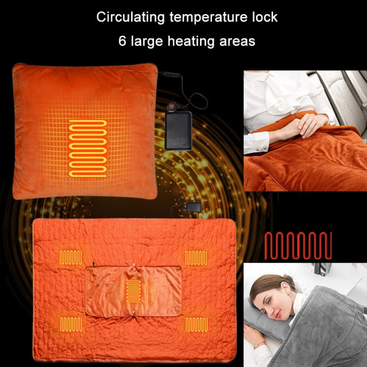 Coperta riscaldante elettrica per cuscino multifunzionale con riscaldamento intelligente USB portatile, Free Size