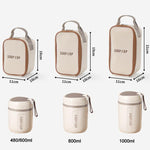 Borsa termica isolante per barattoli e tazze per alimenti, custodia protettiva per thermos di zuppa e tazze per la colazione., Small, Medium, Large