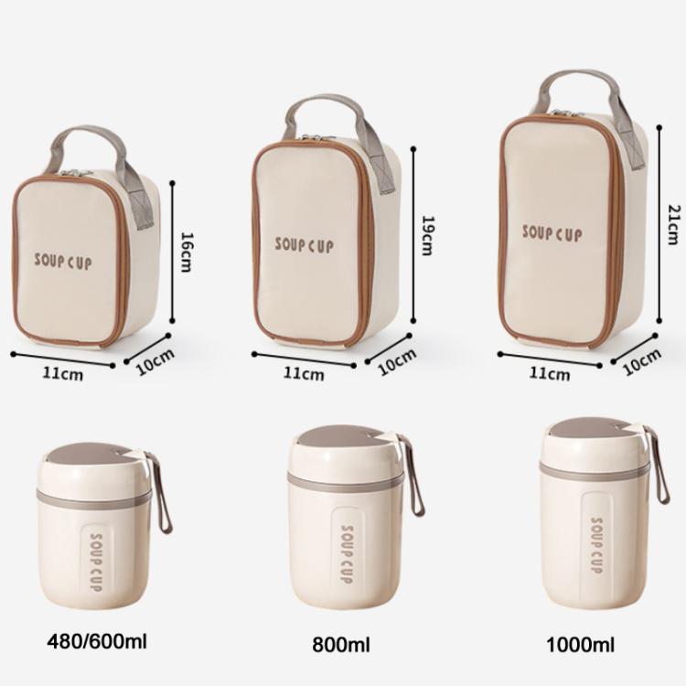 Borsa termica isolante per barattoli e tazze per alimenti, custodia protettiva per thermos di zuppa e tazze per la colazione., Small, Medium, Large