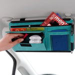 DE RAN FU Car Shade Glasses Box Storage Bag Car Flip Fur Colla Box Zipper Card Bag, 8018 Blue, 8018 Black, 8018 Brown, 8018 Grey